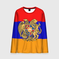 Лонгслив мужской Герб и флаг Армении, цвет: 3D-принт