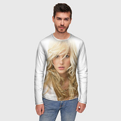 Лонгслив мужской Бритни Спирс в белом, цвет: 3D-принт — фото 2