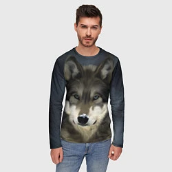Лонгслив мужской Зимний волк, цвет: 3D-принт — фото 2
