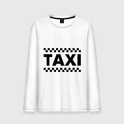 Лонгслив хлопковый мужской Taxi, цвет: белый