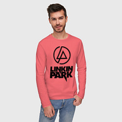 Лонгслив хлопковый мужской Linkin Park, цвет: коралловый — фото 2