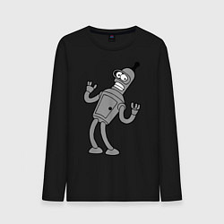 Лонгслив хлопковый мужской Bender Error, цвет: черный