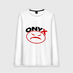 Лонгслив хлопковый мужской Onyx, цвет: белый