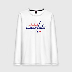 Лонгслив хлопковый мужской Washington Capitals, цвет: белый