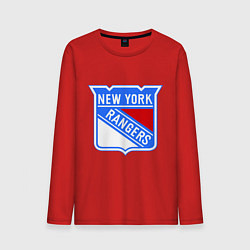 Лонгслив хлопковый мужской New York Rangers, цвет: красный
