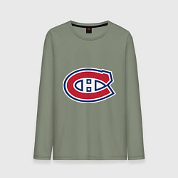 Лонгслив хлопковый мужской Montreal Canadiens, цвет: авокадо
