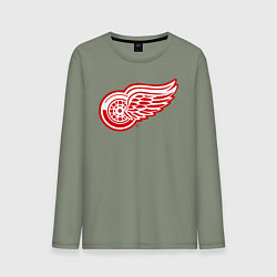 Лонгслив хлопковый мужской Detroit Red Wings, цвет: авокадо