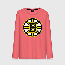 Лонгслив хлопковый мужской Boston Bruins, цвет: коралловый