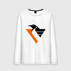Лонгслив хлопковый мужской Pittsburgh Penguins, цвет: белый