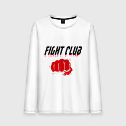 Лонгслив хлопковый мужской Fight Club, цвет: белый