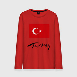 Лонгслив хлопковый мужской Turkey, цвет: красный