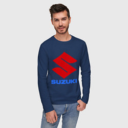 Лонгслив хлопковый мужской Suzuki, цвет: тёмно-синий — фото 2