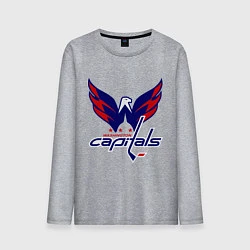 Лонгслив хлопковый мужской Washington Capitals: Ovechkin, цвет: меланж