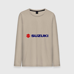 Лонгслив хлопковый мужской Suzuki, цвет: миндальный