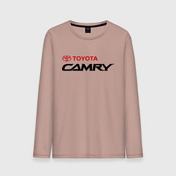 Лонгслив хлопковый мужской Toyota Camry, цвет: пыльно-розовый