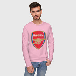 Лонгслив хлопковый мужской Arsenal FC цвета светло-розовый — фото 2