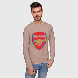 Лонгслив хлопковый мужской Arsenal FC, цвет: пыльно-розовый — фото 2