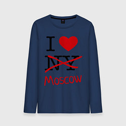 Мужской лонгслив I love Moscow