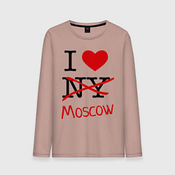 Мужской лонгслив I love Moscow