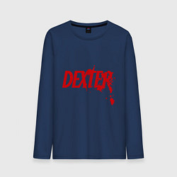 Лонгслив хлопковый мужской Dexter Blood, цвет: тёмно-синий