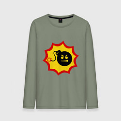 Лонгслив хлопковый мужской Крутой Сэм, цвет: авокадо