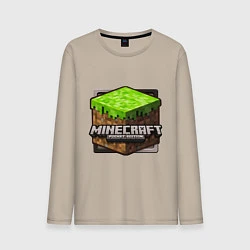 Лонгслив хлопковый мужской Minecraft: Pocket Edition, цвет: миндальный