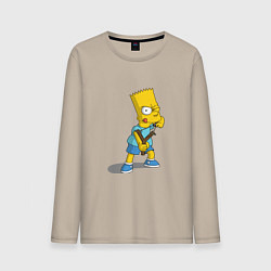 Лонгслив хлопковый мужской Bad Bart, цвет: миндальный