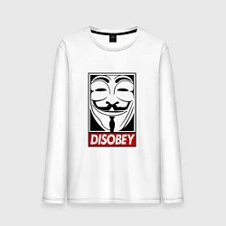 Лонгслив хлопковый мужской DISOBEY, цвет: белый