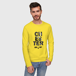 Лонгслив хлопковый мужской Chester: 1967-2017 цвета желтый — фото 2