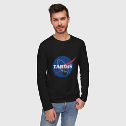 Лонгслив хлопковый мужской Tardis NASA, цвет: черный — фото 2