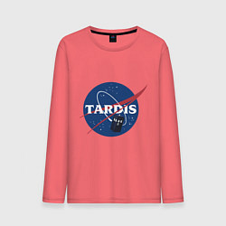 Лонгслив хлопковый мужской Tardis NASA, цвет: коралловый