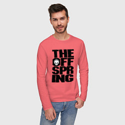 Лонгслив хлопковый мужской The Offspring, цвет: коралловый — фото 2