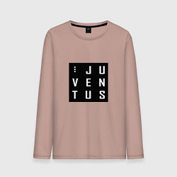 Лонгслив хлопковый мужской Juventus FC: Black Collection, цвет: пыльно-розовый