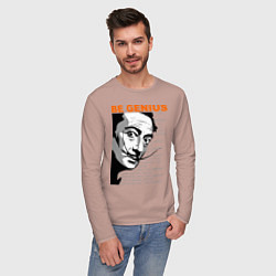 Лонгслив хлопковый мужской Dali: Be Genius, цвет: пыльно-розовый — фото 2
