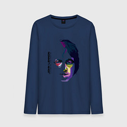Лонгслив хлопковый мужской John Lennon: Techno, цвет: тёмно-синий