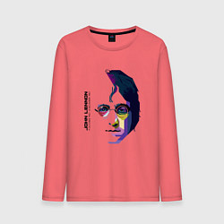 Лонгслив хлопковый мужской John Lennon: Techno, цвет: коралловый