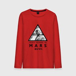 Лонгслив хлопковый мужской Thirty Seconds to Mars цвета красный — фото 1