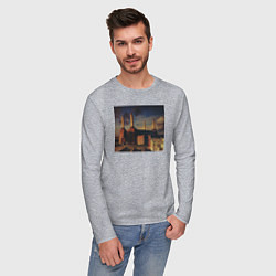 Лонгслив хлопковый мужской Pink Floyd: Animals, цвет: меланж — фото 2