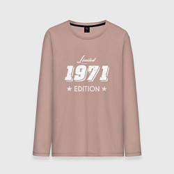 Лонгслив хлопковый мужской Limited Edition 1971, цвет: пыльно-розовый