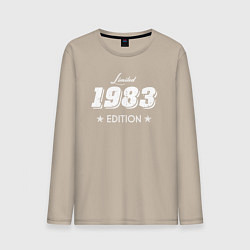 Лонгслив хлопковый мужской Limited Edition 1983, цвет: миндальный