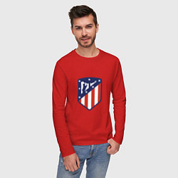 Лонгслив хлопковый мужской Atletico Madrid, цвет: красный — фото 2