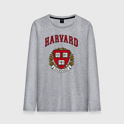 Лонгслив хлопковый мужской Harvard university, цвет: меланж