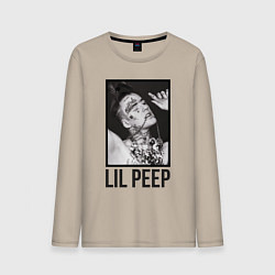 Лонгслив хлопковый мужской Lil Peep: Black Style, цвет: миндальный
