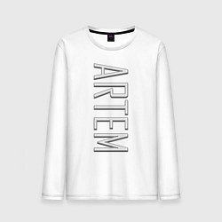 Лонгслив хлопковый мужской Artem Font, цвет: белый