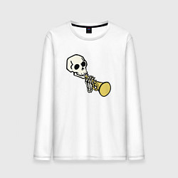 Лонгслив хлопковый мужской Doot Doot, цвет: белый
