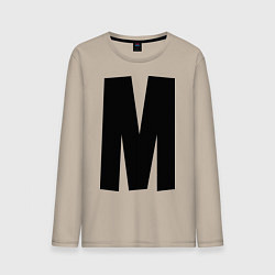 Лонгслив хлопковый мужской Мы(М), цвет: миндальный