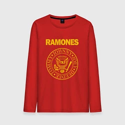 Лонгслив хлопковый мужской Ramones, цвет: красный
