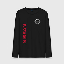 Лонгслив хлопковый мужской Nissan Style, цвет: черный