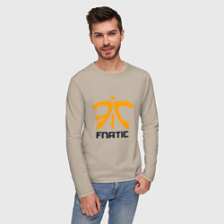 Лонгслив хлопковый мужской Fnatic, цвет: миндальный — фото 2