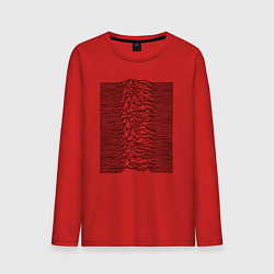 Лонгслив хлопковый мужской Unknown Pleasures, цвет: красный